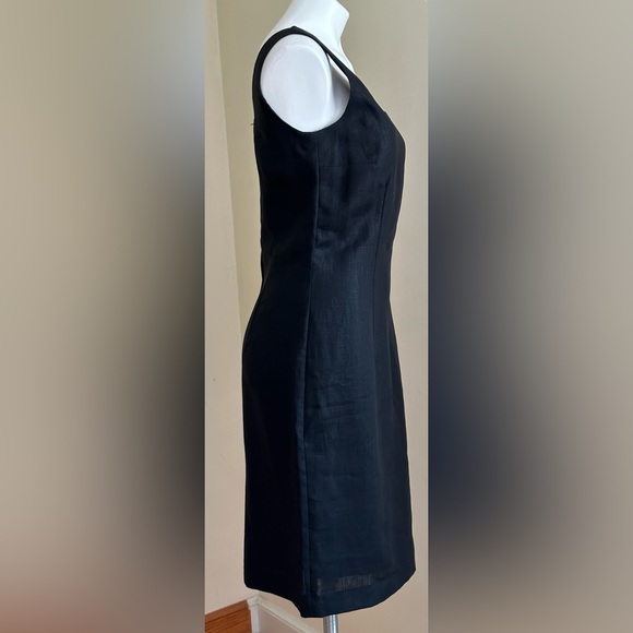 Sake Black 100% Linen Sleeveless Dress Thick Material SZ 10 - Picture 6 of 16